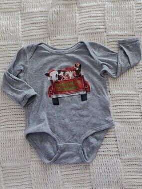 Baby's Christmas long sleeve onesie